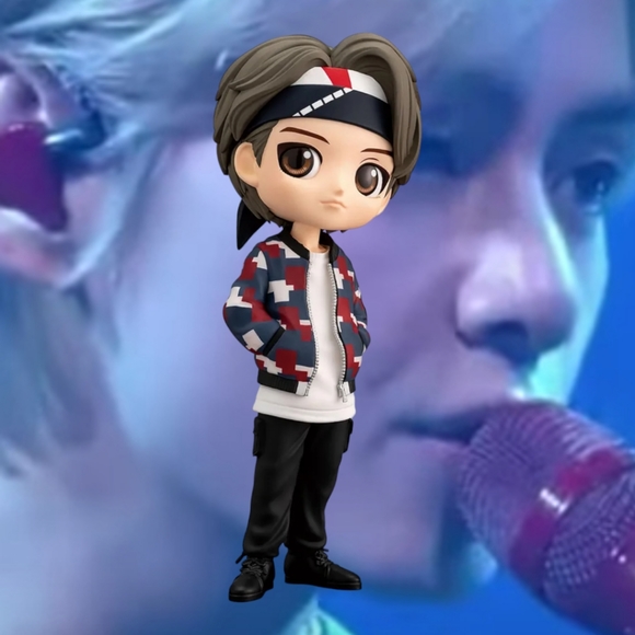 NEW Q Posket BTS V Kim Taehyung Tiny Tan Figure 14 cm BANDAI - Picture 2 of 11